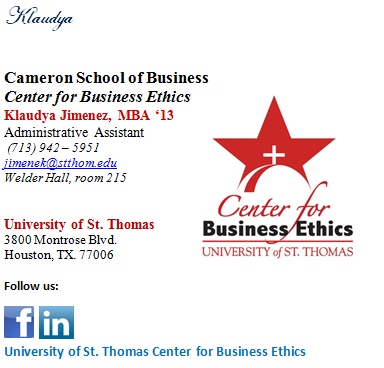 Cameron School of Business Ethics
